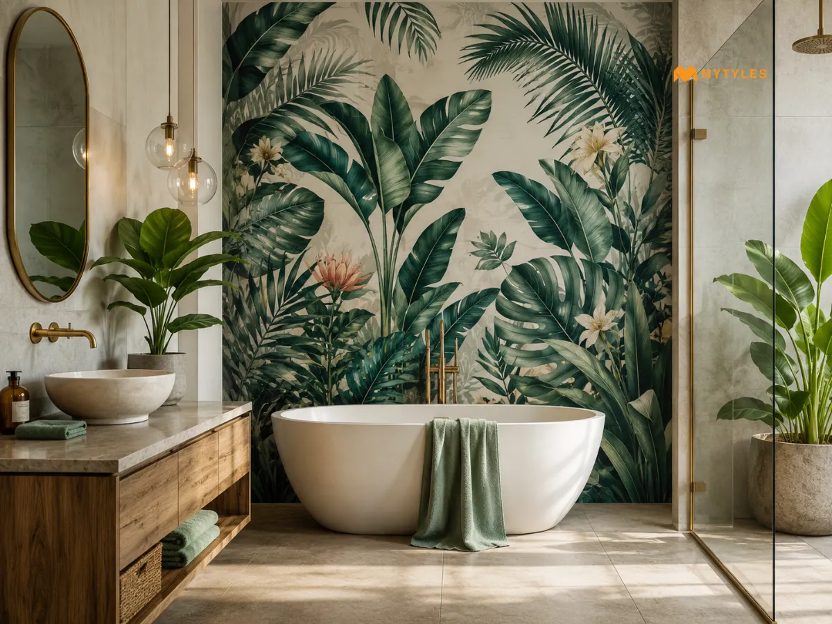 Go Bold With a Botanical Feature Wall